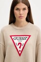 Guess Jeans sweter bawełniany beżowy W4BR12.Z3HM1