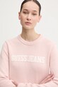 Guess Jeans sweter bawełniany różowy W4BR10.Z3HM1