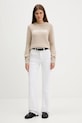 Guess Jeans sweter bawełniany W4BR10.Z3HM1 beżowy NC25