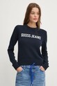 Guess Jeans sweter bawełniany granatowy W4BR10.Z3HM1