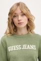 Guess Jeans sweter bawełniany zielony W4BR10.Z3HM1