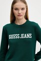 Бавовняний светр Guess Jeans зелений W4BR10.Z3HM1