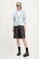 Βαμβακερή ζακέτα Guess Jeans W4BR81.Z3HM1 μπλε SS25