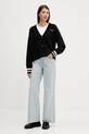 Guess Jeans kardigan bawełniany W4BR81.Z3HM1 czarny SS25