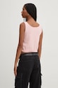 Odzież Guess Jeans top z domieszką jedwabiu W4BR17.Z3HO2 różowy