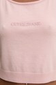 Guess Jeans top z domieszką jedwabiu W4BR17.Z3HO2 różowy