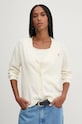 Кардиган с примесью шерсти Guess Jeans бежевый W4BR16.Z3HO2