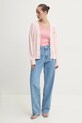 Кардиган з домішкою вовни Guess Jeans W4BR16.Z3HO2 рожевий SS25