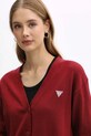 Kardigan s příměsí vlny Guess Jeans burgundské W4BR16.Z3HO2