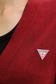 Kardigan s příměsí vlny Guess Jeans W4BR16.Z3HO2 burgundské