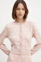 Кардиган с примесью шерсти Guess SARAH розовый W4BR0D.Z3JD2