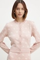 Kardigán s prímesou vlny Guess SARAH ružová W4BR0D.Z3JD2
