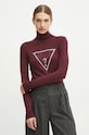 Svetr Guess PIPER kulatý burgundské W4BR03.Z2NQ2