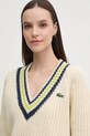 Lacoste sweter wełniany beżowy AF2563