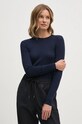 Lacoste maglione in lana blu navy AF2576