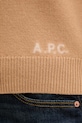 A.P.C. sweter wełniany Pull Esther WVBDK.F23373.CAB brązowy