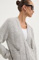 Kardigan s primjesom vune HUGO siva 50522551
