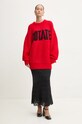 Rotate sweter wełniany 1137491292 czerwony AW24