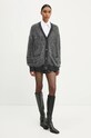 Вовняний кардиган Gestuz 10909426 сірий AW24