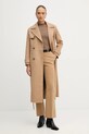 Sisley sweter z dodatkiem wełny 11BAM105P brązowy AW25