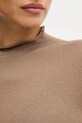 Sisley sweter z dodatkiem wełny 11BAM105P brązowy