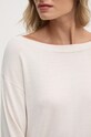 Шерстяной свитер Sisley 11BAM1A48 бежевый