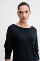 Sisley sweter wełniany granatowy 11BAM1A48