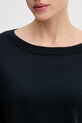 Sisley sweter wełniany 11BAM1A48 granatowy