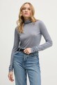 Sisley longsleeve z domieszką wełny niebieski 3N1WL2100