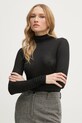 Sisley longsleeve din amestec de lana negru 3N1WL2100