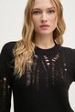 Sisley pulover din amestec de lână negru 15ZTM105H