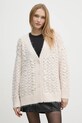 Sisley cardigan din amestec de lana uni bej 145YM6027