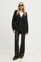 Кардиган з домішкою вовни Sisley 145YM6027 чорний AW24
