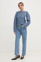 Sisley sweter 145YM105A niebieski AW24