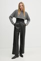 Вовняний светр Sisley 128YM105K сірий AW24