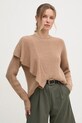 Sisley sweter okrągły beżowy 138YM105F