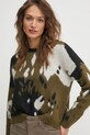 Свитер с примесью шерсти Sisley зелёный 106QL105N