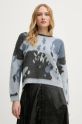 Sisley sweter z domieszką wełny niebieski 106QL105N