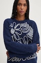 Pulover s primesjo volne Desigual CAMBRIDGE 24WWJF68 mornarsko modra