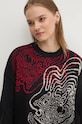 Desigual sweter z domieszką wełny TOULOUSE 24WWJF54 czarny