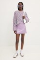 Desigual sweter z domieszką wełny BIRMINGHAM 24WWJF72 różowy AW24