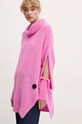 MMC STUDIO pulover de lână BITENEO roz BITENEO.SWEATER