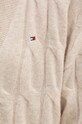 Vlněný svetr Tommy Hilfiger WW0WW43089 béžová
