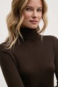 Шерстяной свитер Tommy Hilfiger коричневый WW0WW43098