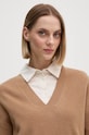 Tommy Hilfiger pulover de lana bej WW0WW43101