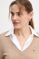 Вовняний светр Tommy Hilfiger бежевий WW0WW43505