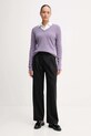 Tommy Hilfiger pulover de lână WW0WW43505 violet AW25