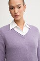 Tommy Hilfiger pulover de lână violet WW0WW43505