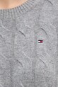 Tommy Hilfiger sweter wełniany szary WW0WW43586