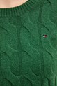 Tommy Hilfiger sweter wełniany WW0WW43586 zielony